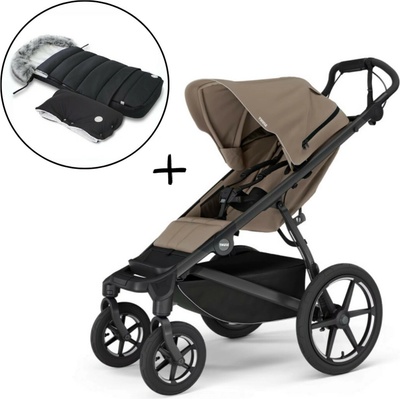 Thule Urban Glide 4-wheel Tinted Taupe s magnetickou sponou 2025 + Fusak a rukávnik JOMK Northern Black