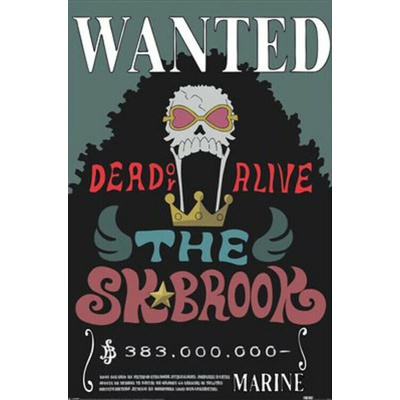 Plagát, Obraz - One Piece - Wanted Brook, 61 × 91.5 cm