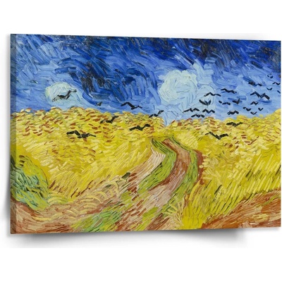 Sablio Obraz Pšeničné pole s vranami - Vincent van Gogh - 150x110 cm