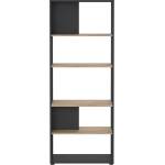 Tvilum Етажерка за книги с дъбов декор в цвят антрацит-натурален 80x205 cm Sign - Tvilum (65592ighl)