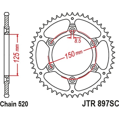 JT Sprockets JTR 897-50SC – Hledejceny.cz