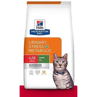 Hill's Hills Prescription Diet Urinary Stress+Metabolic - ново поколение диета за намаляване на наднормено тегло и профилактика на уринарния тракт 1.5kg