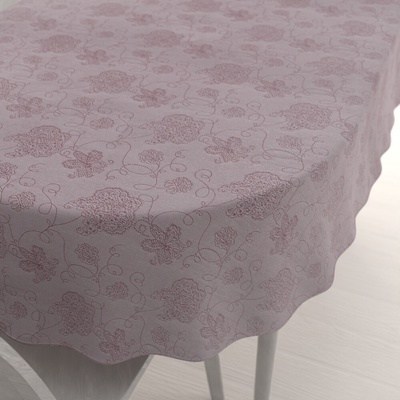 Biante Teflonový oválný ubrus TF-138 Hnědovínové květované ornamenty na starofialovém 140x180 cm