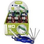 Extol Комплект ключове, Cr40, цветни, TÜV/GS; 7бр. , 1.5-6mm, с карабинер