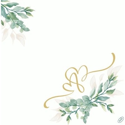 Dunisoft Obrúsok BioLOVE HEARTS 100031848 40x40cm 60ks