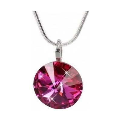 Prosperk Řetízek ocelový s přívěskem troli Swarovski růžový S0374