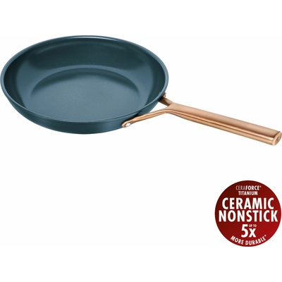 Pánev 28 cm ZWILLING Milano indukční nepřilnavá, modrá – prémiové nádobí Made in Italy, CERAFORCE Titanium bez PFAS, do trouby 230 °C 1035073