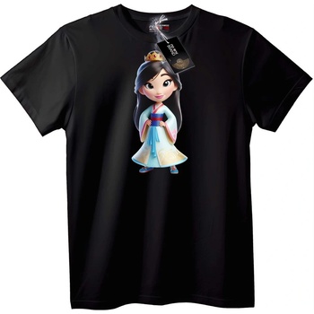 NOONEBRAND Тениска Chibi принцеса Мулан - 2XL, White