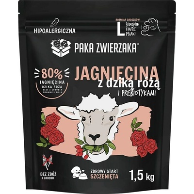 Paka Zwierzaka Puppy Lamb with wild rose L 1,5 kg