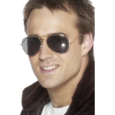 Smiffys.com Brýle pilot zlatý – Zboží Dáma