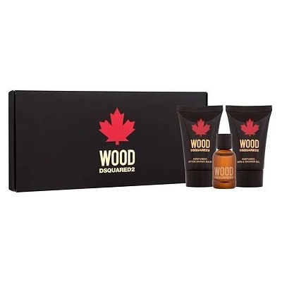 Dsquared2 Wood for Him EDT 5 ml + sprchový gél 25 ml + balzam po holení 25 ml darčeková sada