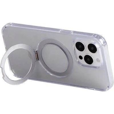 JOYROOM Магнитен кейс с държач Joyroom JR-BP004 за iPhone 15 Pro, прозрачен (JR-BP004 iP 15 Pro T)