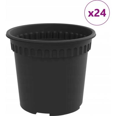 VidaXL Květináč plast černý 12 x 15 x 12 cm