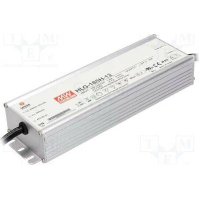 MEAN WELL HLG-185H-12 Napájecí zdroj: spínaný; LED; 150W; 12VDC; 13A; 90÷305VAC; IP67