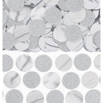 Konfety na párty strieborné kolieska 63 g