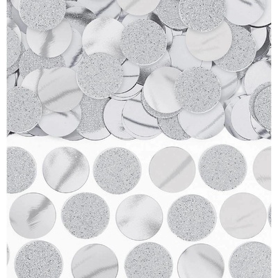 Konfety na párty strieborné kolieska 63 g