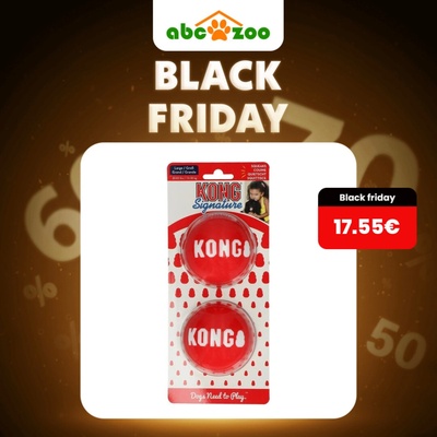 Kong Hračka guma Signature loptu 2 ks L