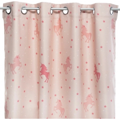 Atmosphera for kids Dětský závěs UNICORN, 140 x 250, růzový