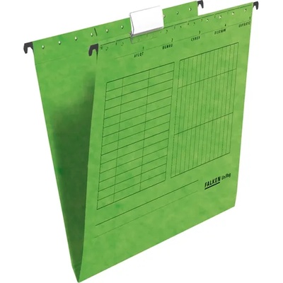 Falken Папка за картотека, V-образна, зелена, 25 броя (O1070220097)