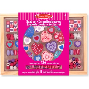 Melissa & Doug - Дървен комплект за създаване на бижута - Сърцa - bebetabg