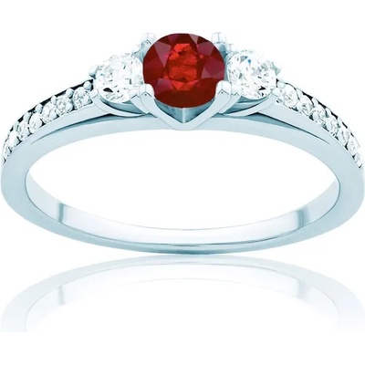 SAVICKI Пръстен Red Passion: бяло злато, рубин