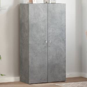 vidaXL Шкаф за документи, бетонно сив, 60x32x115 см, инженерно дърво (840775)