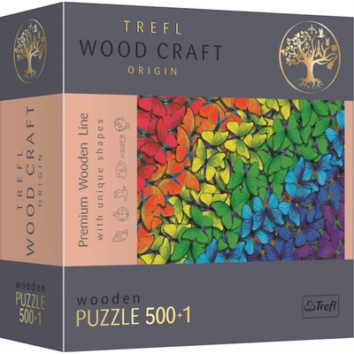 TREFL Wood Craft Origin Duhoví motýli 501 dielov