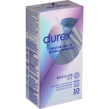 Durex Invisible Extra Lubricated krabička 10ks