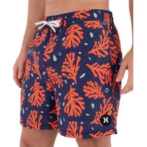 Hurley Бански гащета Hurley Volley Icon Printing Press Coral swimming shorts - Blue (Destroyer)