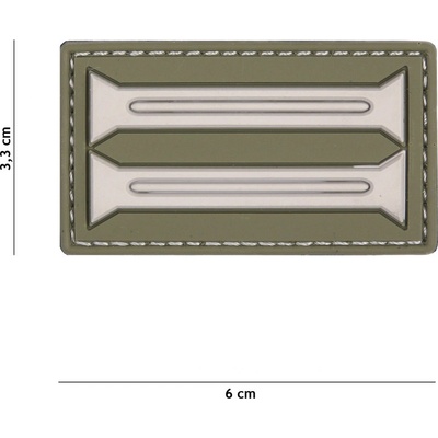 Gumová nášivka 101 Inc German Insignia - olivová