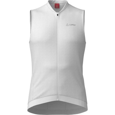Löffler Мъжки потник за колоездене Löffler Bike Sleeveless Jersey Full-Zip Vent Mid Cycling singlet - White - размер 58 (EU) (056-3934-0317)
