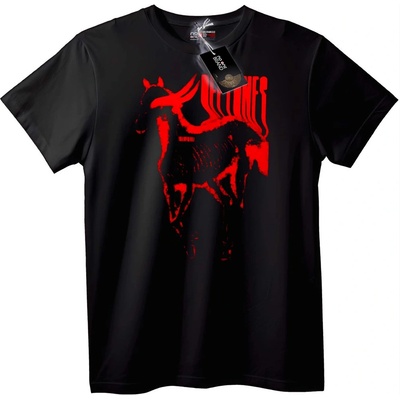 NOONEBRAND Тениска Червен Жребец Градски - L, Black