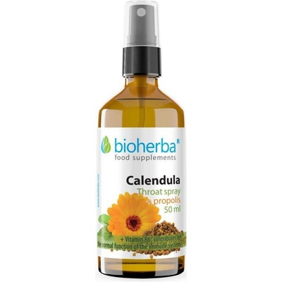 BIOHERBA Sprej do krku měsíček lékařský a propolis 50 ml