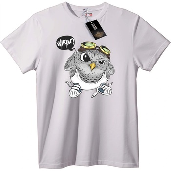NOONEBRAND Тениска Бухал Авиатор - S, White