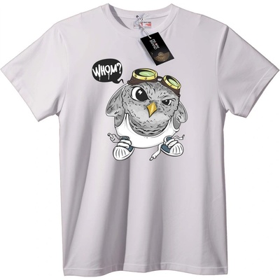 NOONEBRAND Тениска Бухал Авиатор - S, White