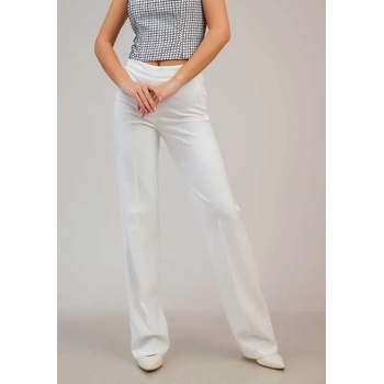 Image 1 of Radek's collection Дамски разкроен панталон цвят слонова кост 62118-102