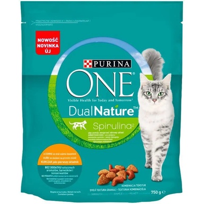 PURINA ONE Dual Nature Spirulina s kuracím 0,75 kg