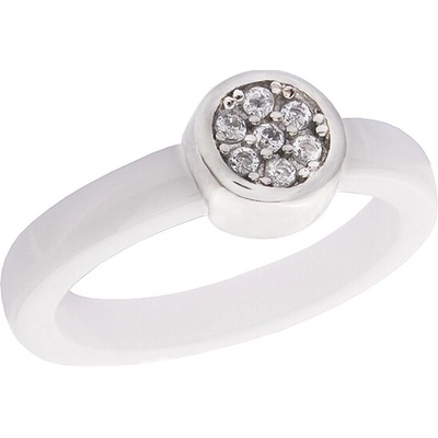 BM Jewellery Dámský keramický prsten se zirkony BLACK&WHITE S626100