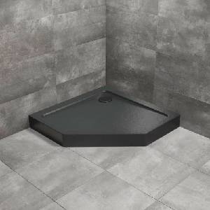 Radaway Петоъгълно душ корито Radaway Doros PT Compact Stone 100x100 см, черен акрил (SDRPT1010-05-54S)