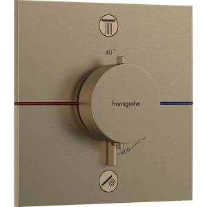 Hansgrohe ShowerSelect Comfort E Термостатичен смесител за душ с 2 функции, четкан бронз, EN1717 (15578140)