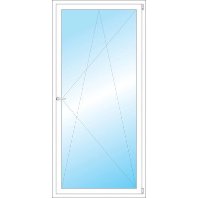 Okna Hned Plastové okno 950 x 2000 mm bílé otevíravé a sklopné pravé