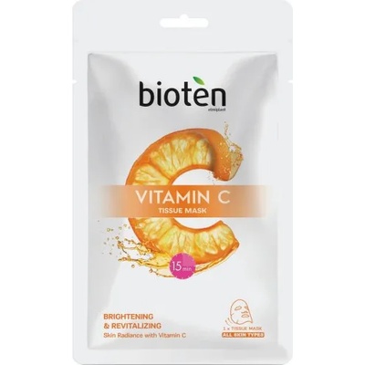 Bioten Vitamin C Brightening & Anti-Ageing Tissue Mask- Озаряваща лист маска за лице с витамин C