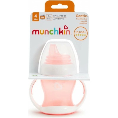 Munchkin hrneček pro první doušky růžový 118 ml