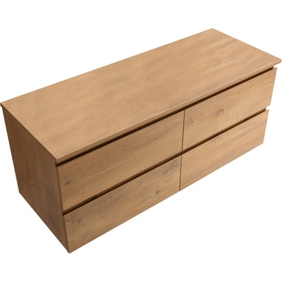 CERANO - Koupelnová skříňka Carole s deskou pod umyvadlo - dub medový - 120x49,8x46 cm