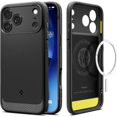 Spigen iPhone 17 Pro Max SPIGEN RUGGED ARMOR Силиконов удароустойчив протектор за телефон, MagSafe, черен ACS10263 (ACS10263)
