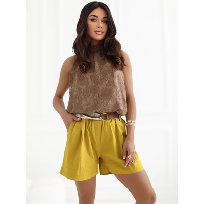 Italy Moda dámske šortky IT-SN-FL10552SPL.49 zelená