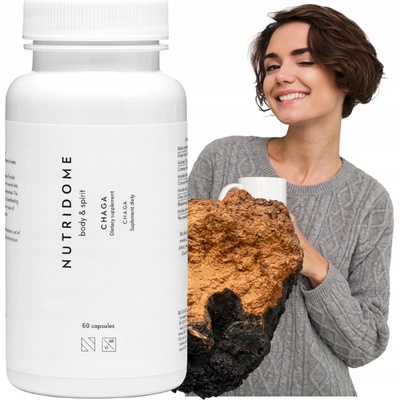 Nutridome Chaga pro imunitu, zažívací a nervovou soustavu 60 kapslí