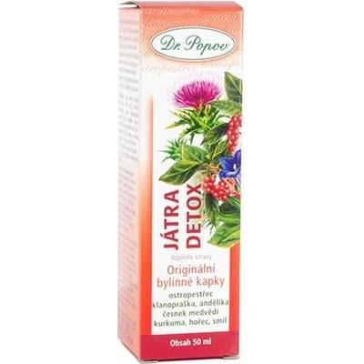 Dr. Popov Bylinné kapky Játra detox 50 ml