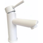 Mixxus sus-001-a white смесител за мивка с къс чучур от неръждаема стомана (9648)