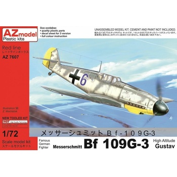 AZ Model Messerschmitt Bf 109G 3 Gustav 3x camo 7607 1:72